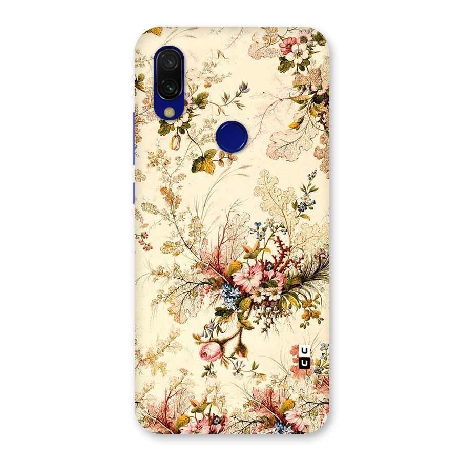 Beige Floral Back Case for Redmi 7