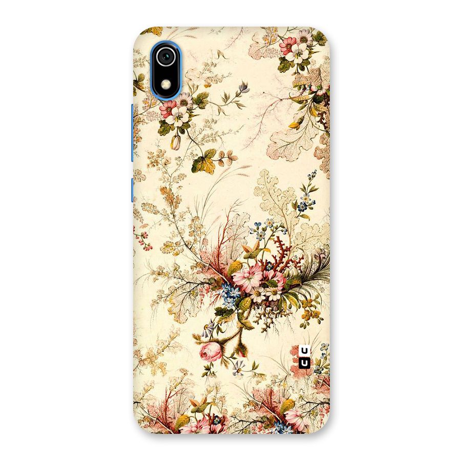 Beige Floral Back Case for Redmi 7A