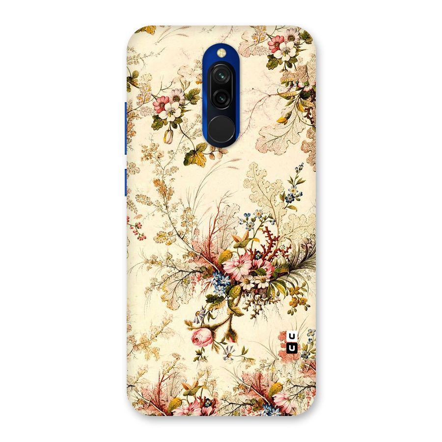 Beige Floral Back Case for Redmi 8