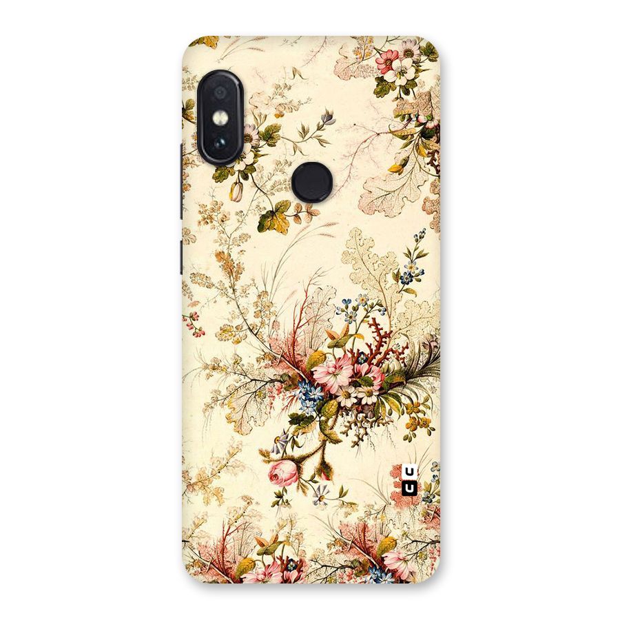 Beige Floral Back Case for Redmi Note 5 Pro