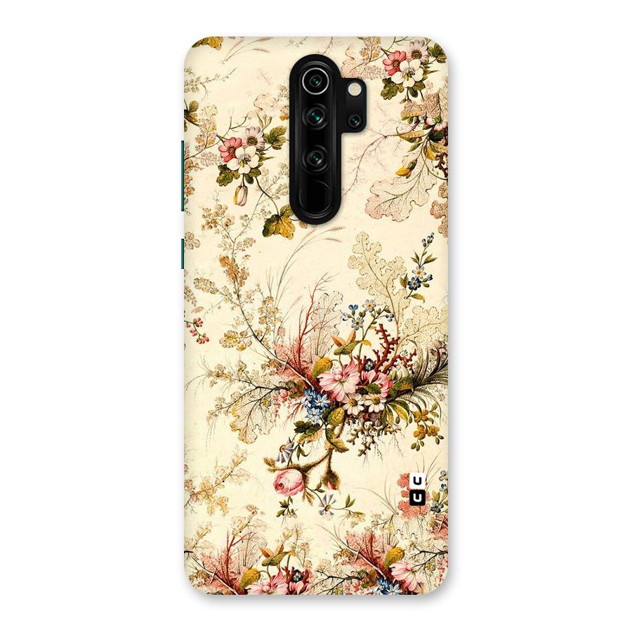 Beige Floral Back Case for Redmi Note 8 Pro