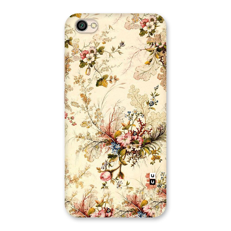 Beige Floral Back Case for Redmi Y1 Lite