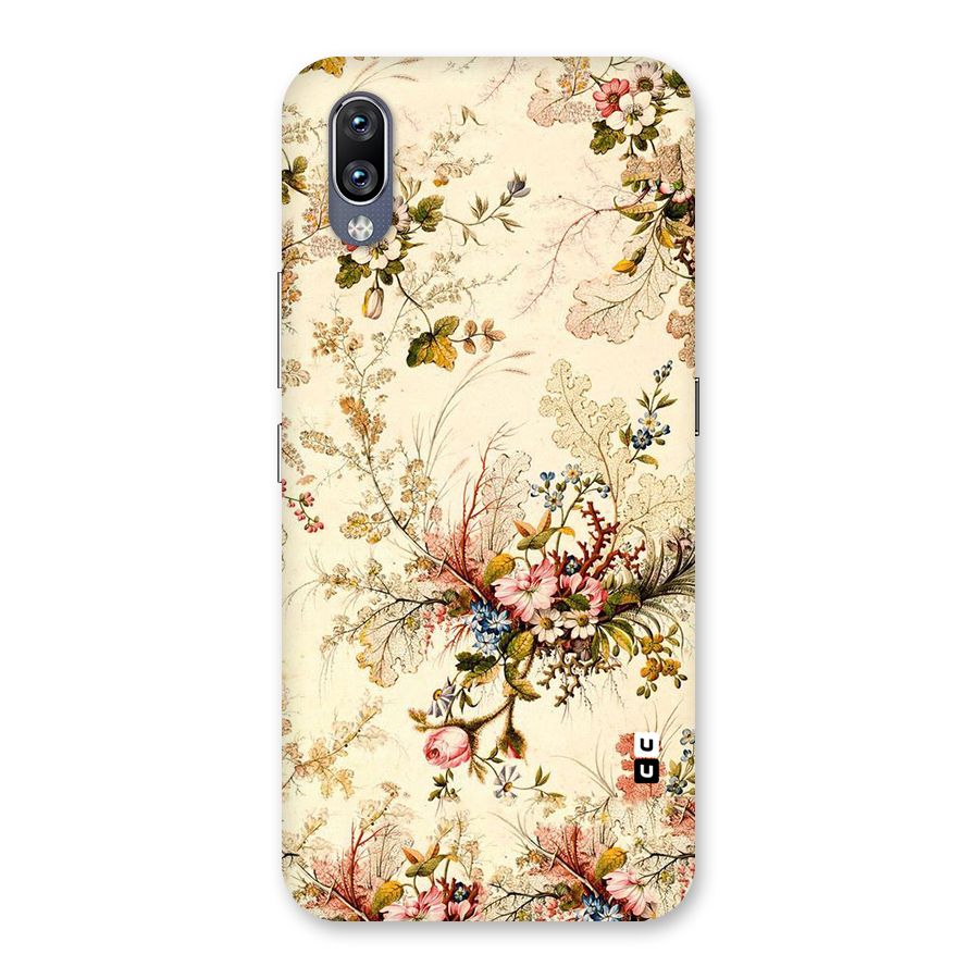 Beige Floral Back Case for Vivo NEX