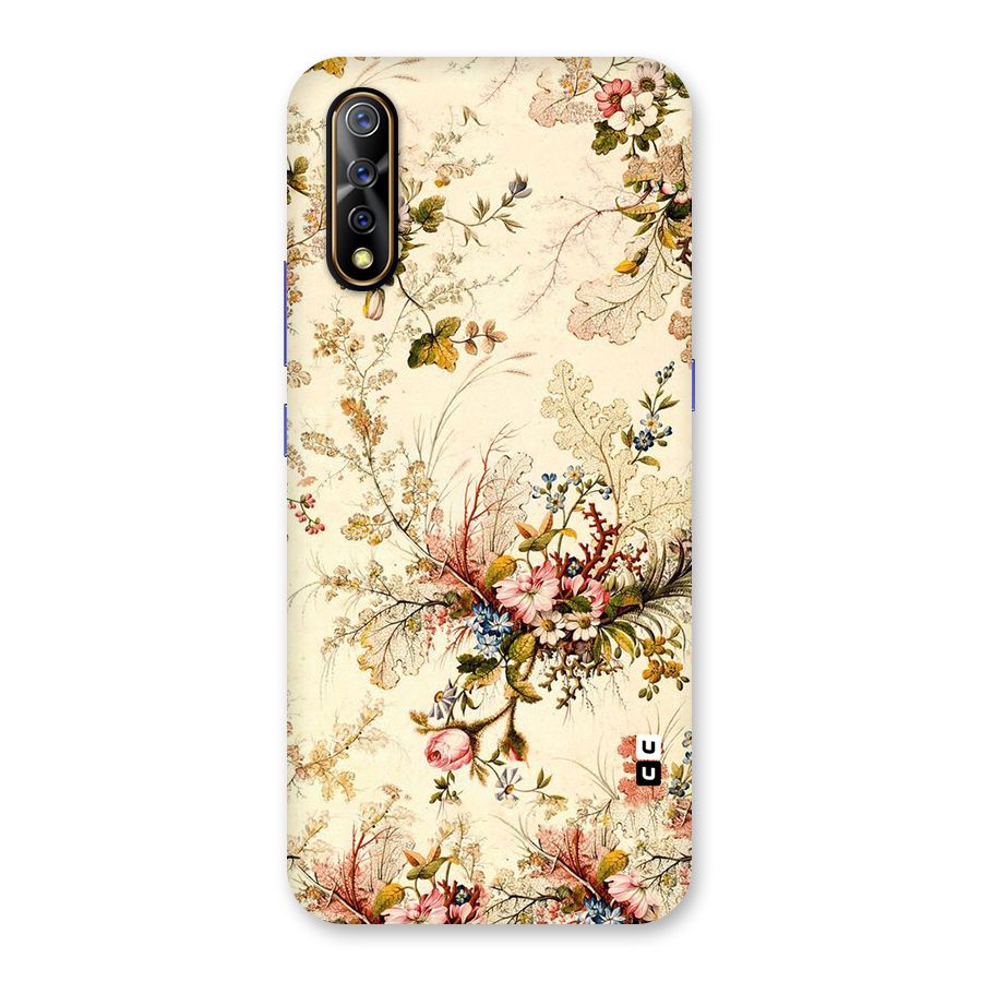 Beige Floral Back Case for Vivo S1