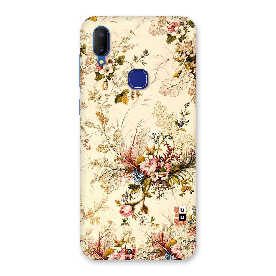 Beige Floral Back Case for Vivo V11