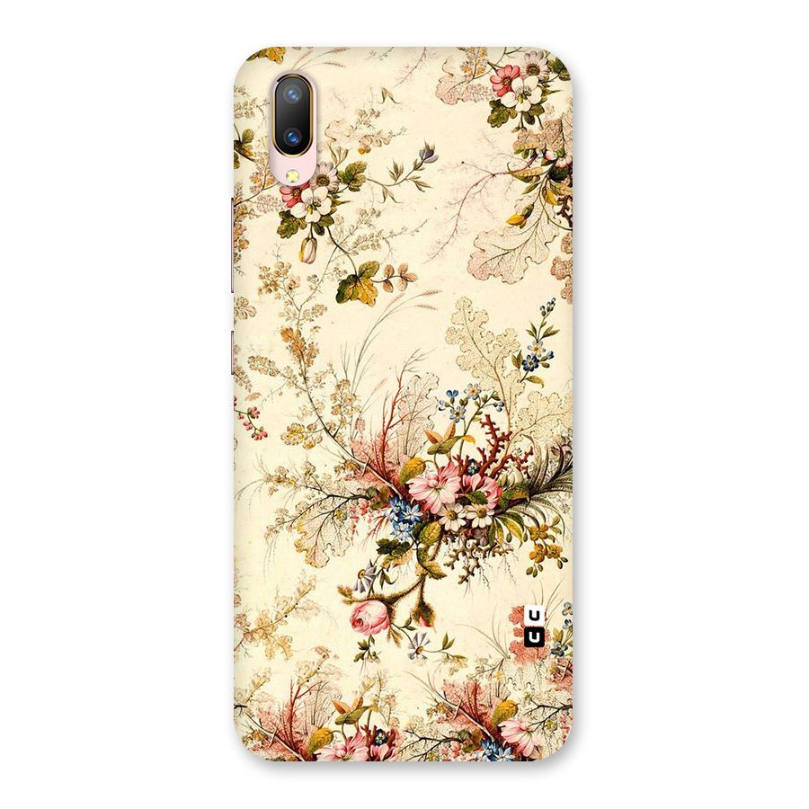 Beige Floral Back Case for Vivo V11 Pro