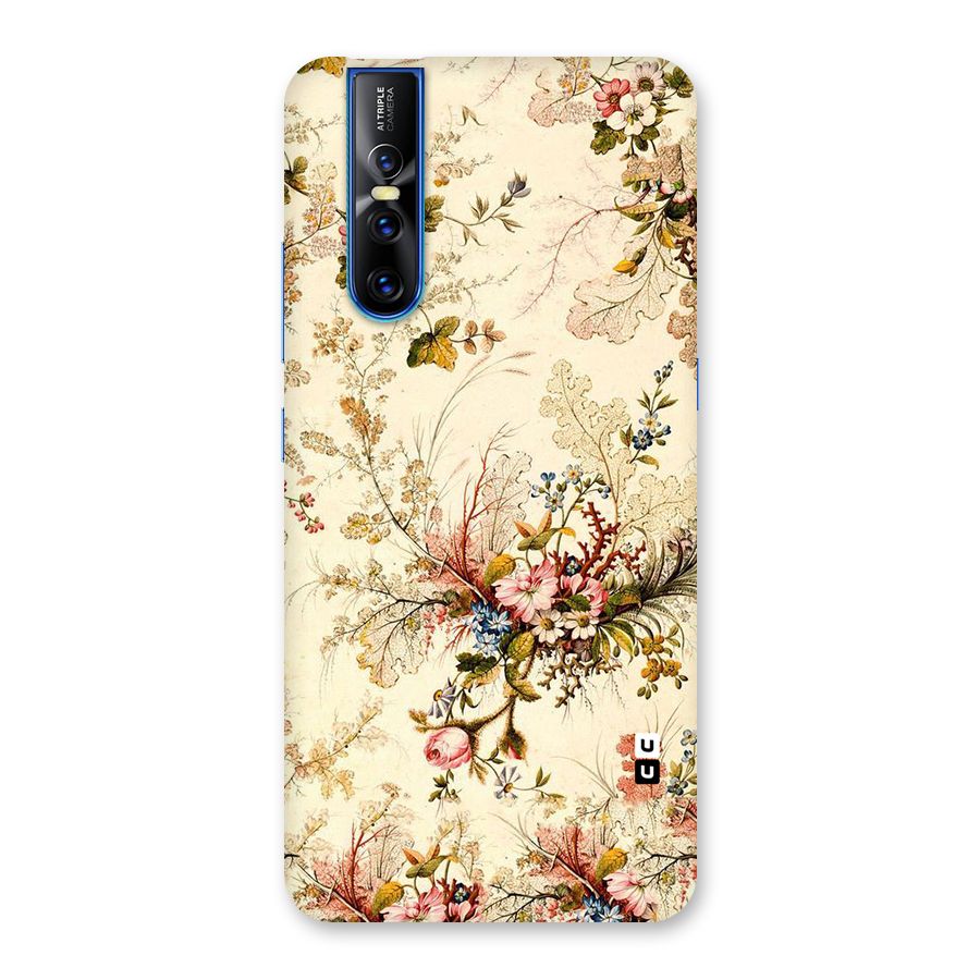 Beige Floral Back Case for Vivo V15 Pro