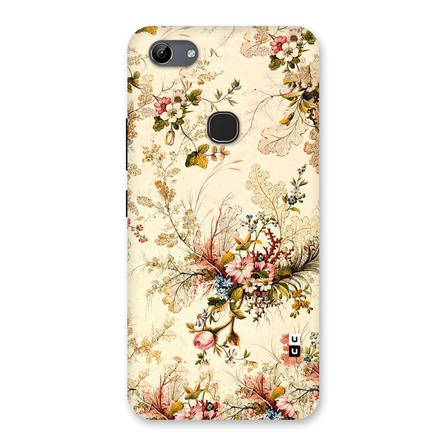 Beige Floral Back Case for Vivo Y81