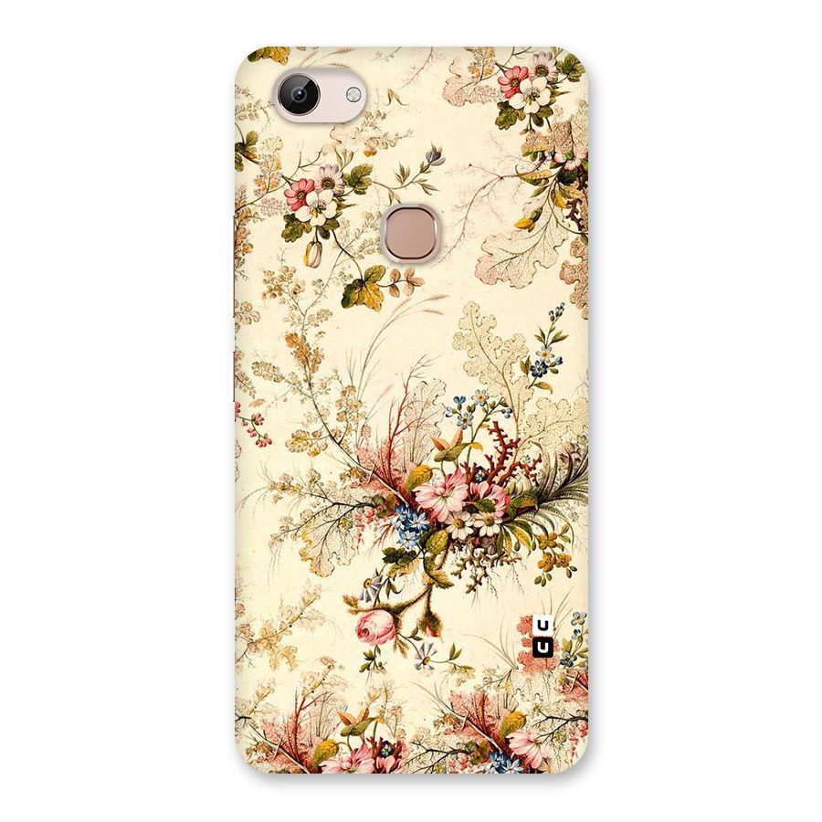 Beige Floral Back Case for Vivo Y83