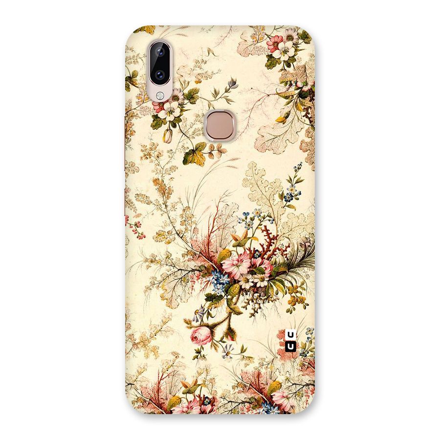 Beige Floral Back Case for Vivo Y83 Pro