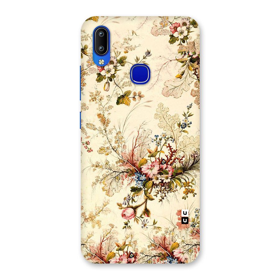 Beige Floral Back Case for Vivo Y91
