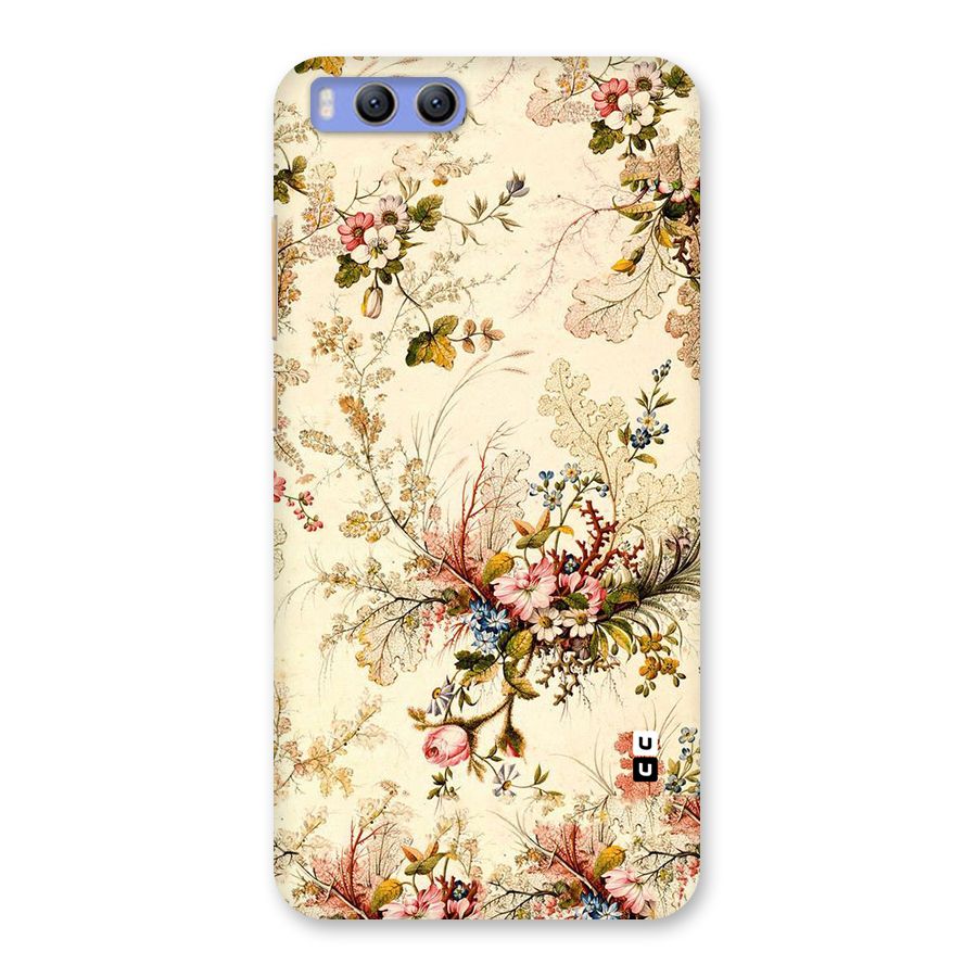 Beige Floral Back Case for Xiaomi Mi 6