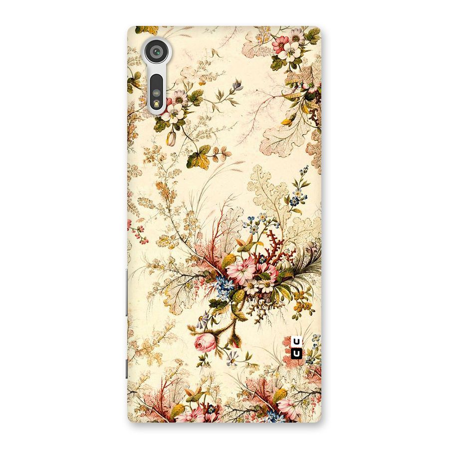 Beige Floral Back Case for Xperia XZ