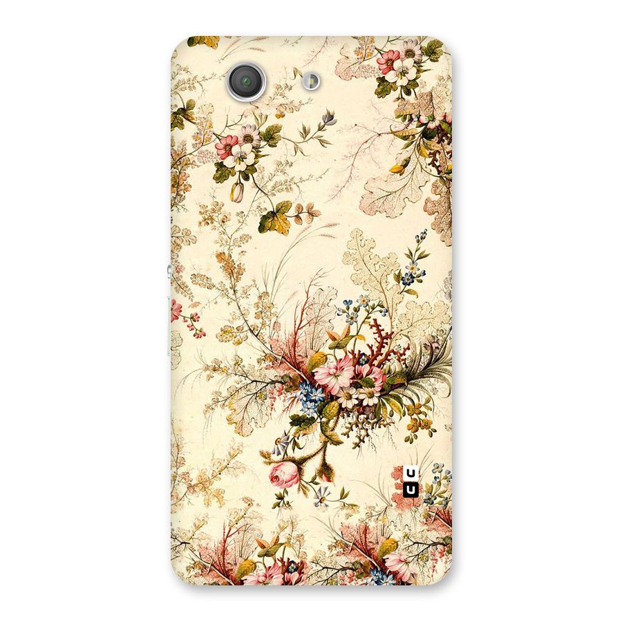Beige Floral Back Case for Xperia Z3 Compact
