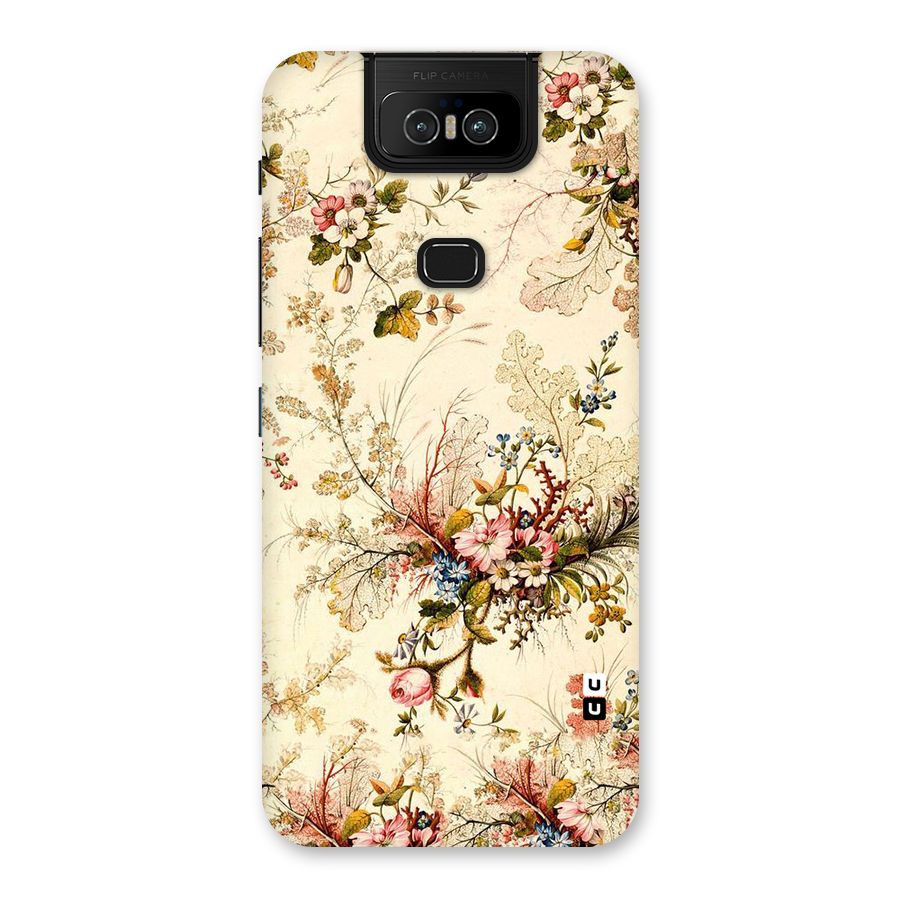 Beige Floral Back Case for Zenfone 6z