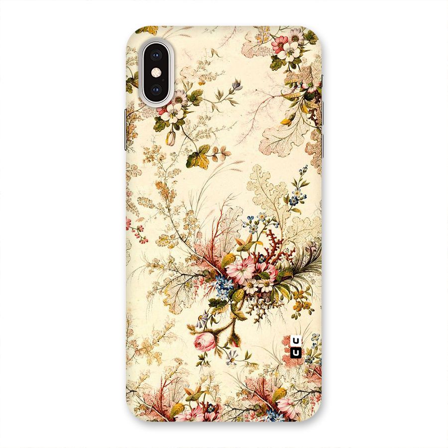 Beige Floral Back Case for iPhone XS Max