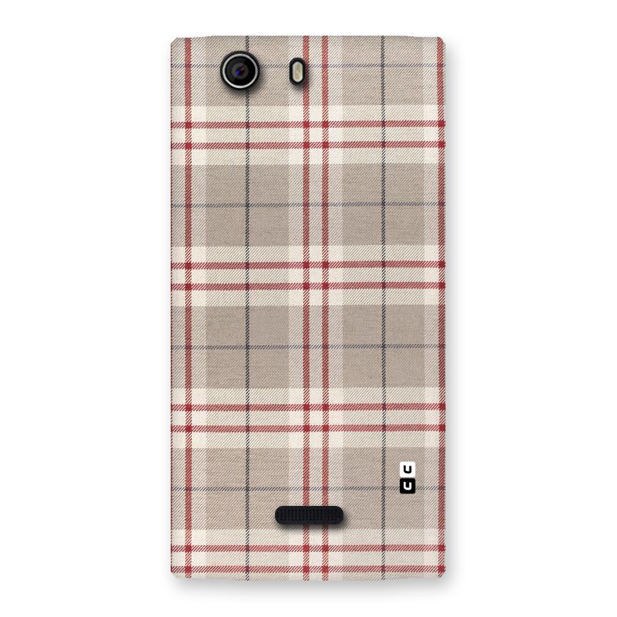 Beige Red Check Back Case for Canvas Nitro 2 E311