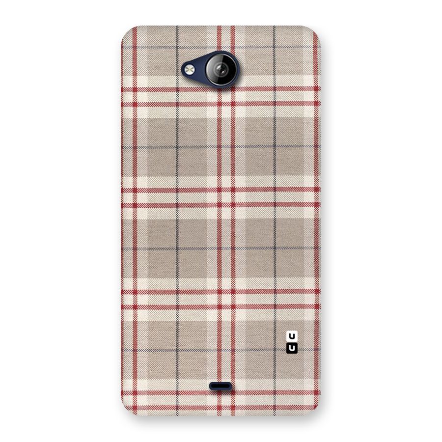 Beige Red Check Back Case for Canvas Play Q355
