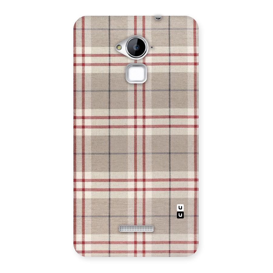 Beige Red Check Back Case for Coolpad Note 3
