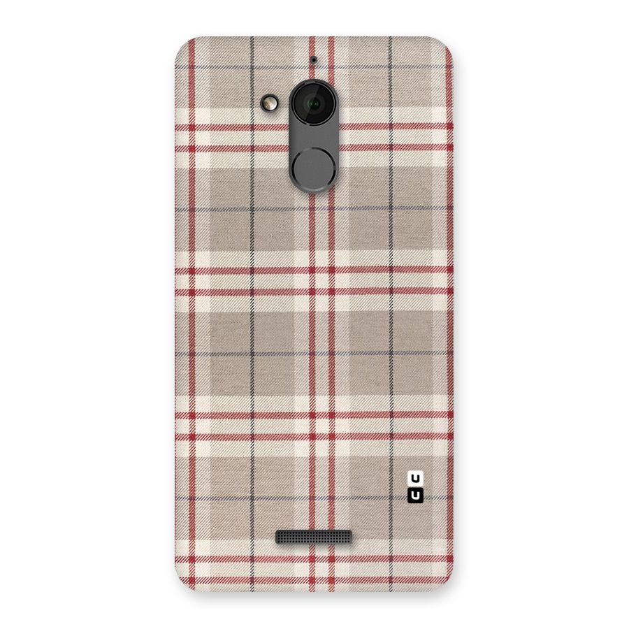 Beige Red Check Back Case for Coolpad Note 5