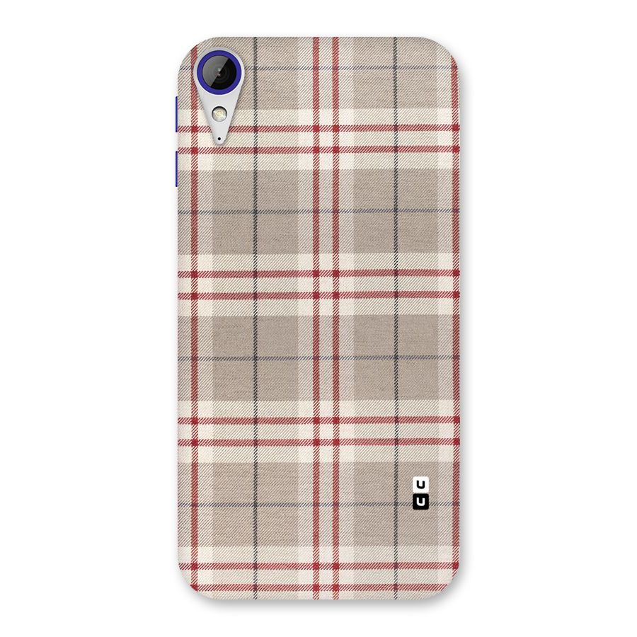 Beige Red Check Back Case for Desire 830