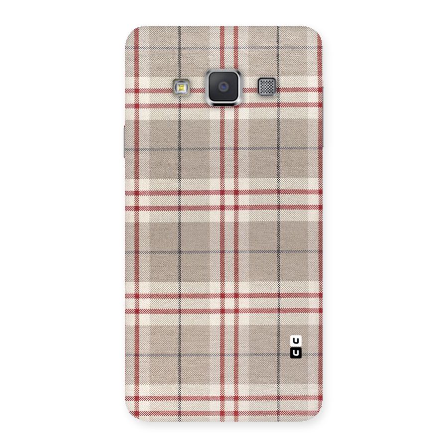 Beige Red Check Back Case for Galaxy A3
