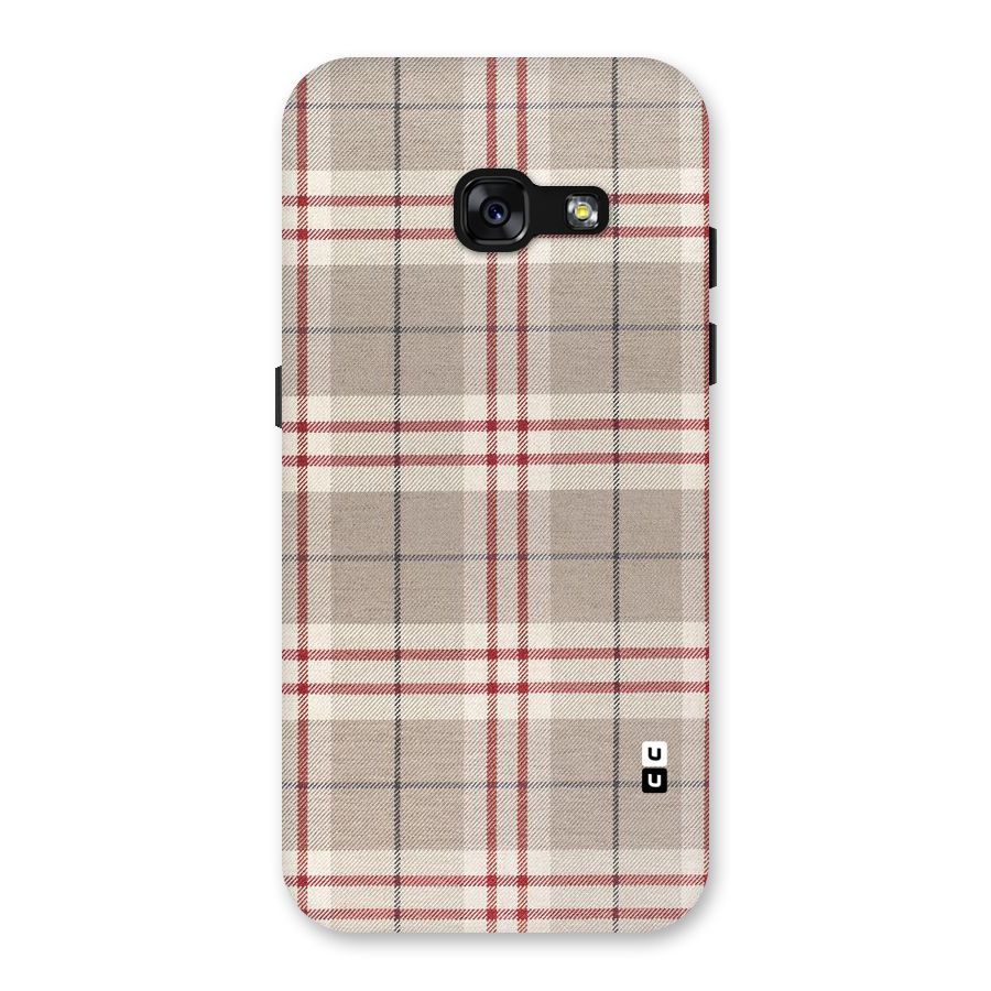 Beige Red Check Back Case for Galaxy A3 (2017)
