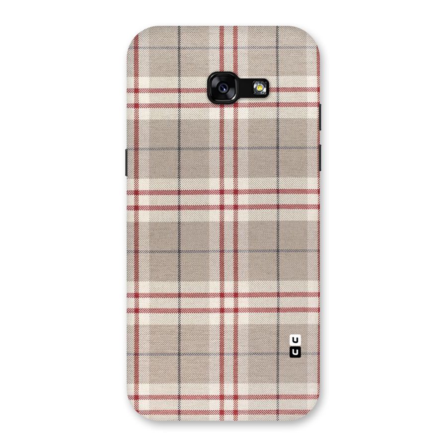 Beige Red Check Back Case for Galaxy A5 2017