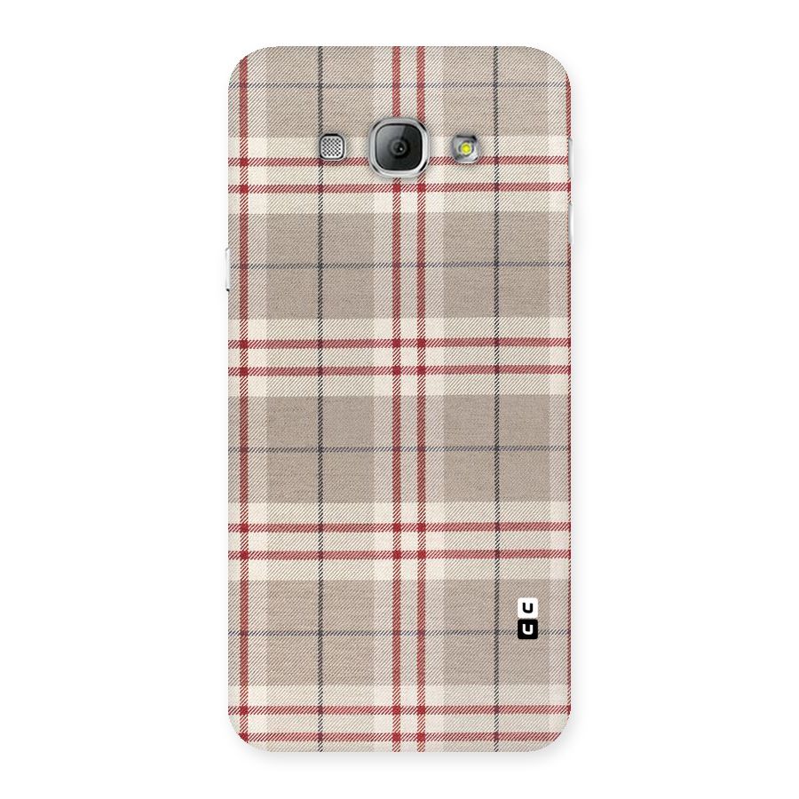 Beige Red Check Back Case for Galaxy A8