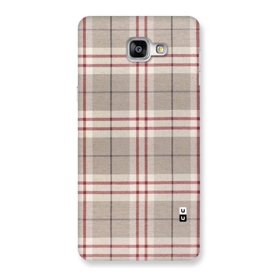 Beige Red Check Back Case for Galaxy A9