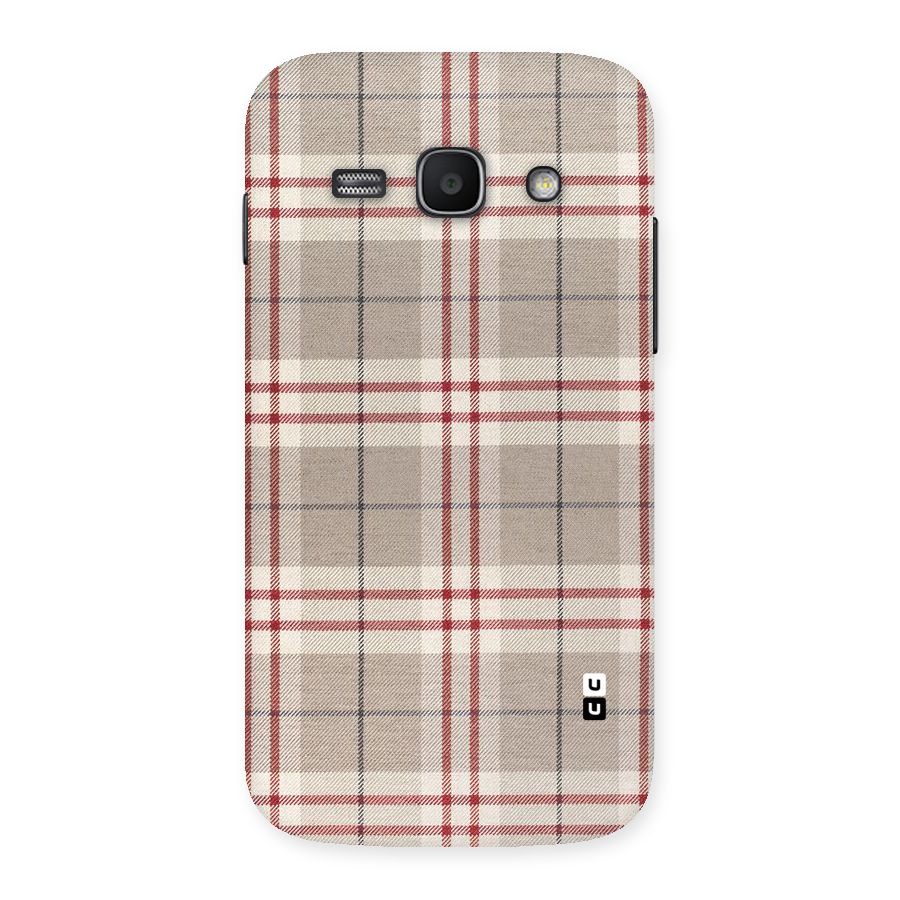 Beige Red Check Back Case for Galaxy Ace 3