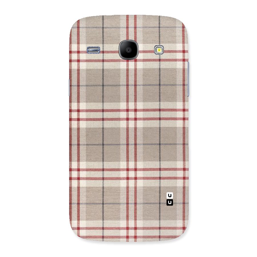 Beige Red Check Back Case for Galaxy Core