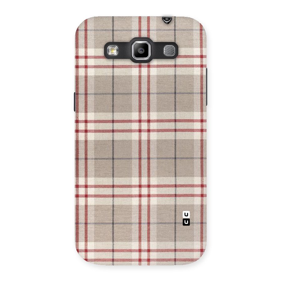 Beige Red Check Back Case for Galaxy Grand Quattro
