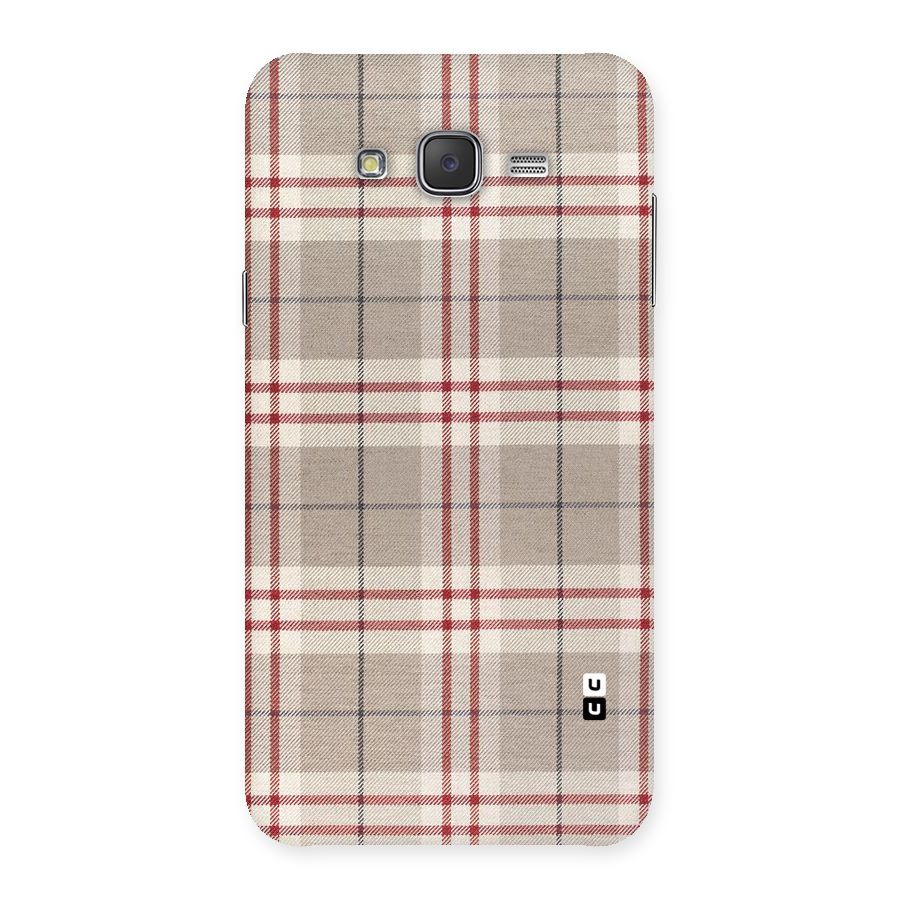 Beige Red Check Back Case for Galaxy J7