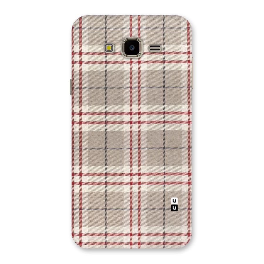 Beige Red Check Back Case for Galaxy J7 Nxt
