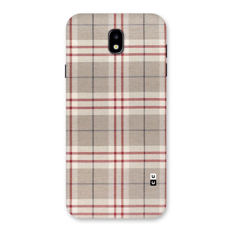 Beige Red Check Back Case for Galaxy J7 Pro