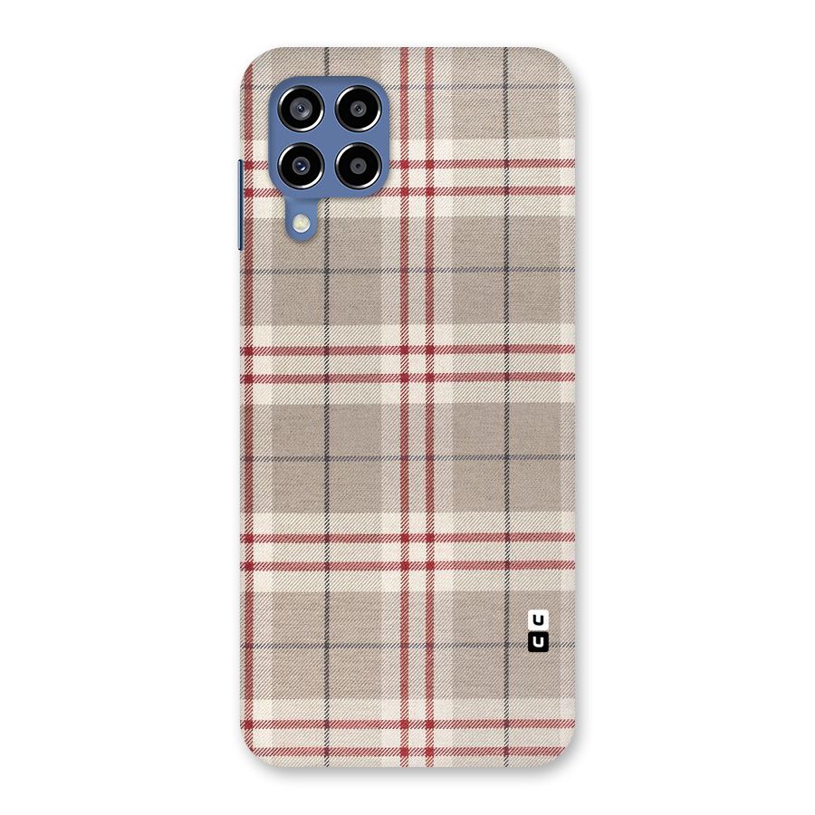 Beige Red Check Back Case for Galaxy M53 5G