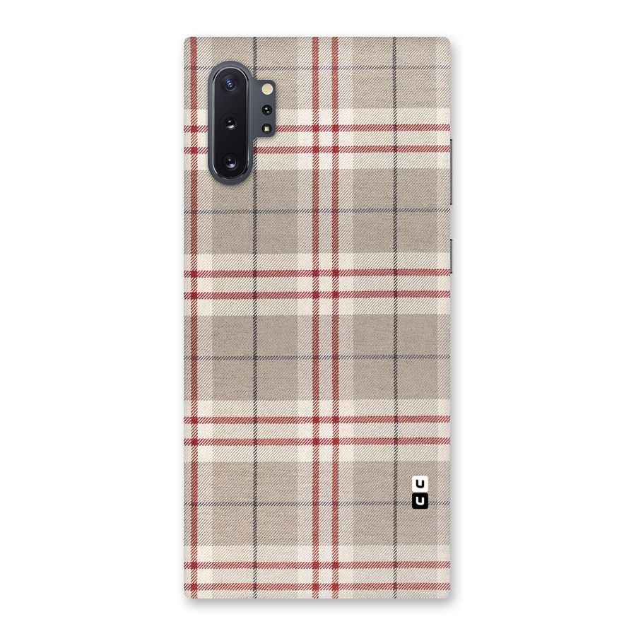 Beige Red Check Back Case for Galaxy Note 10 Plus