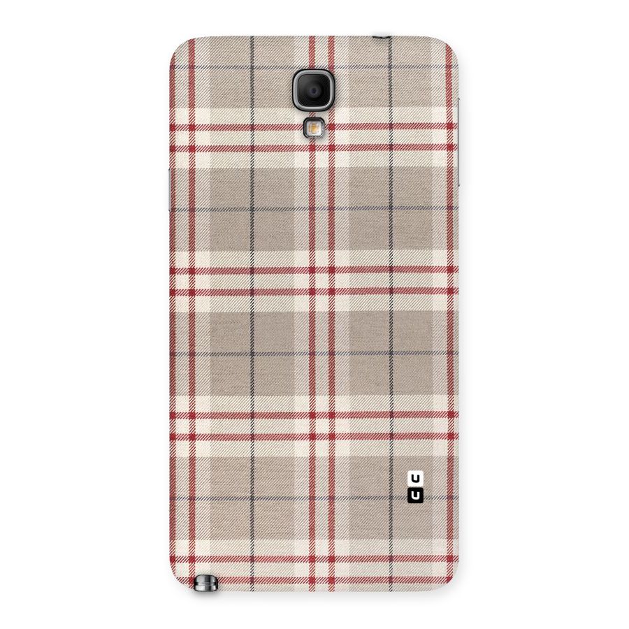 Beige Red Check Back Case for Galaxy Note 3 Neo