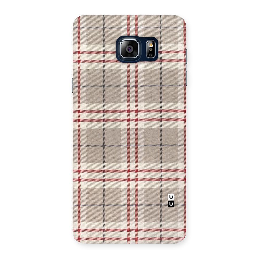 Beige Red Check Back Case for Galaxy Note 5