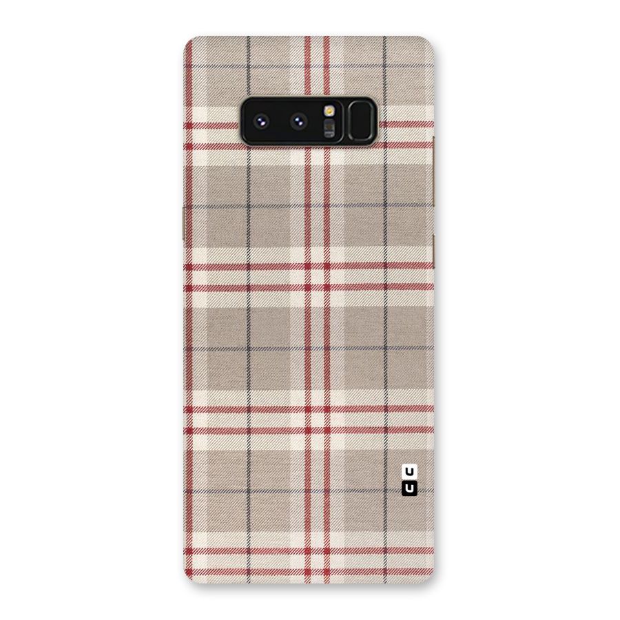 Beige Red Check Back Case for Galaxy Note 8