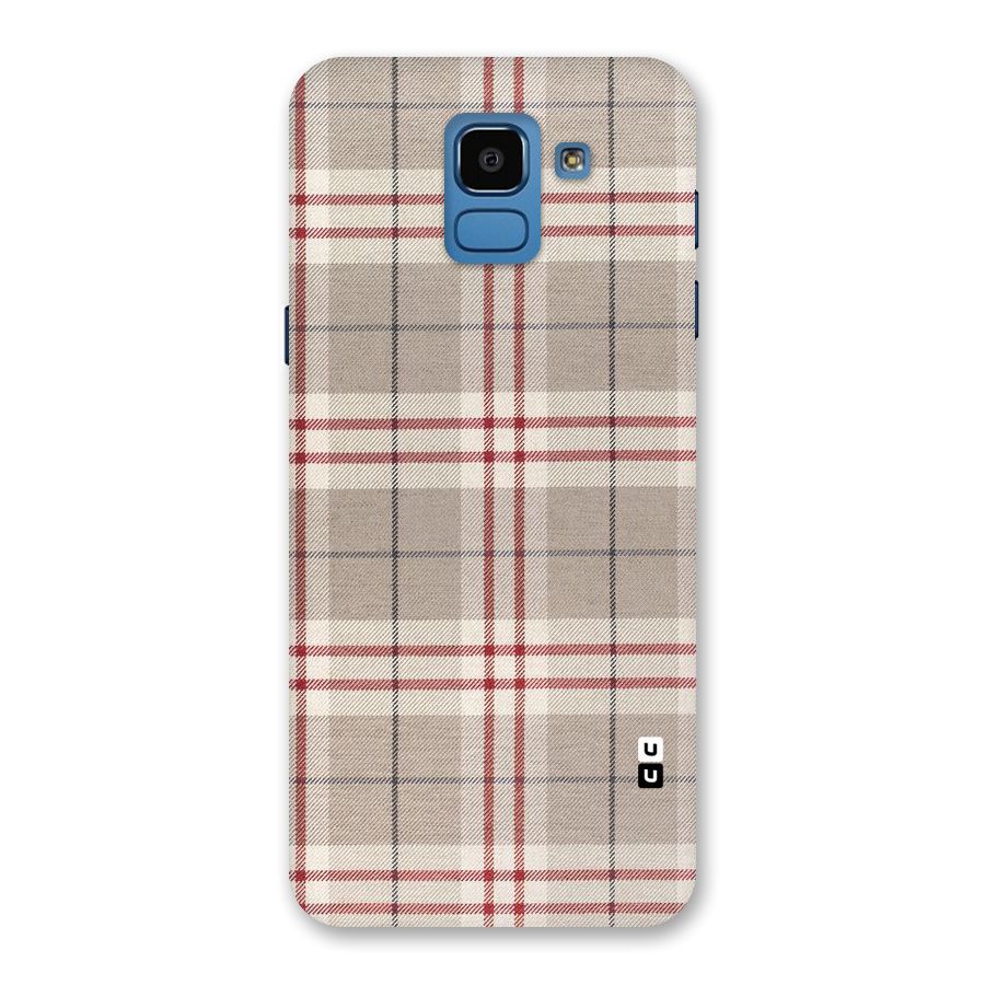Beige Red Check Back Case for Galaxy On6