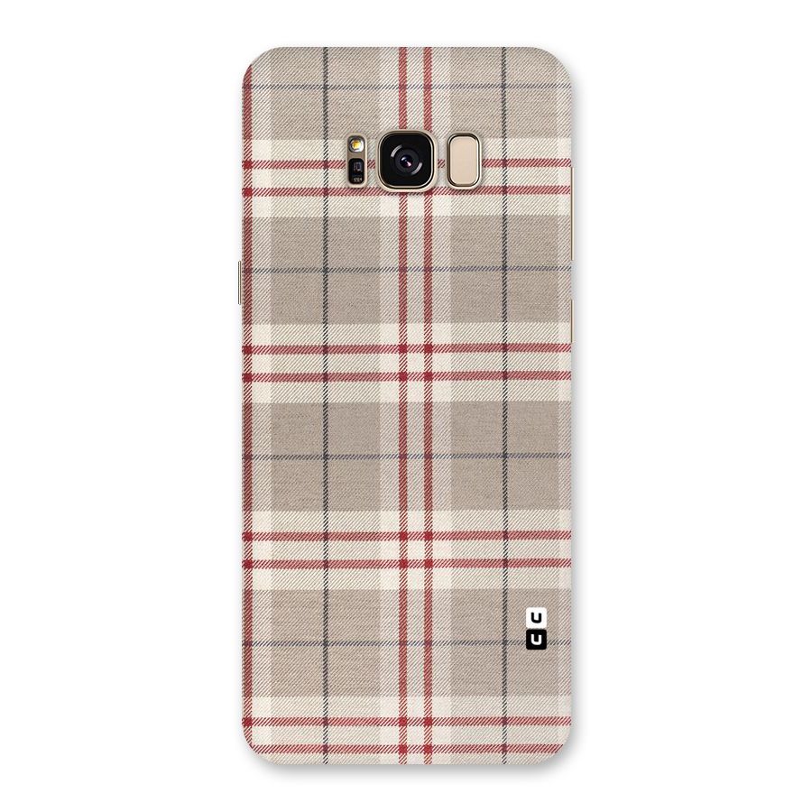 Beige Red Check Back Case for Galaxy S8 Plus