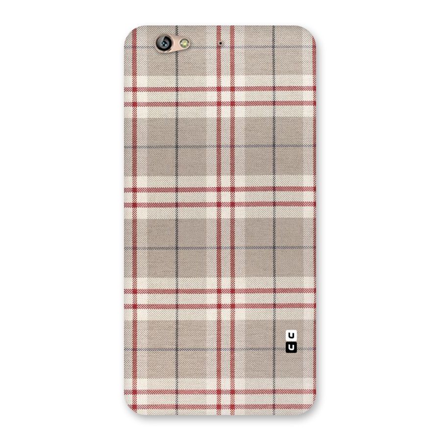 Beige Red Check Back Case for Gionee S6