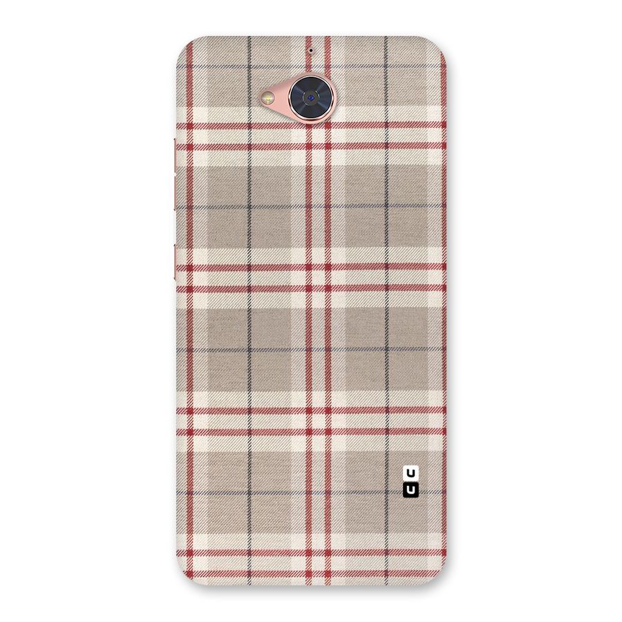 Beige Red Check Back Case for Gionee S6 Pro