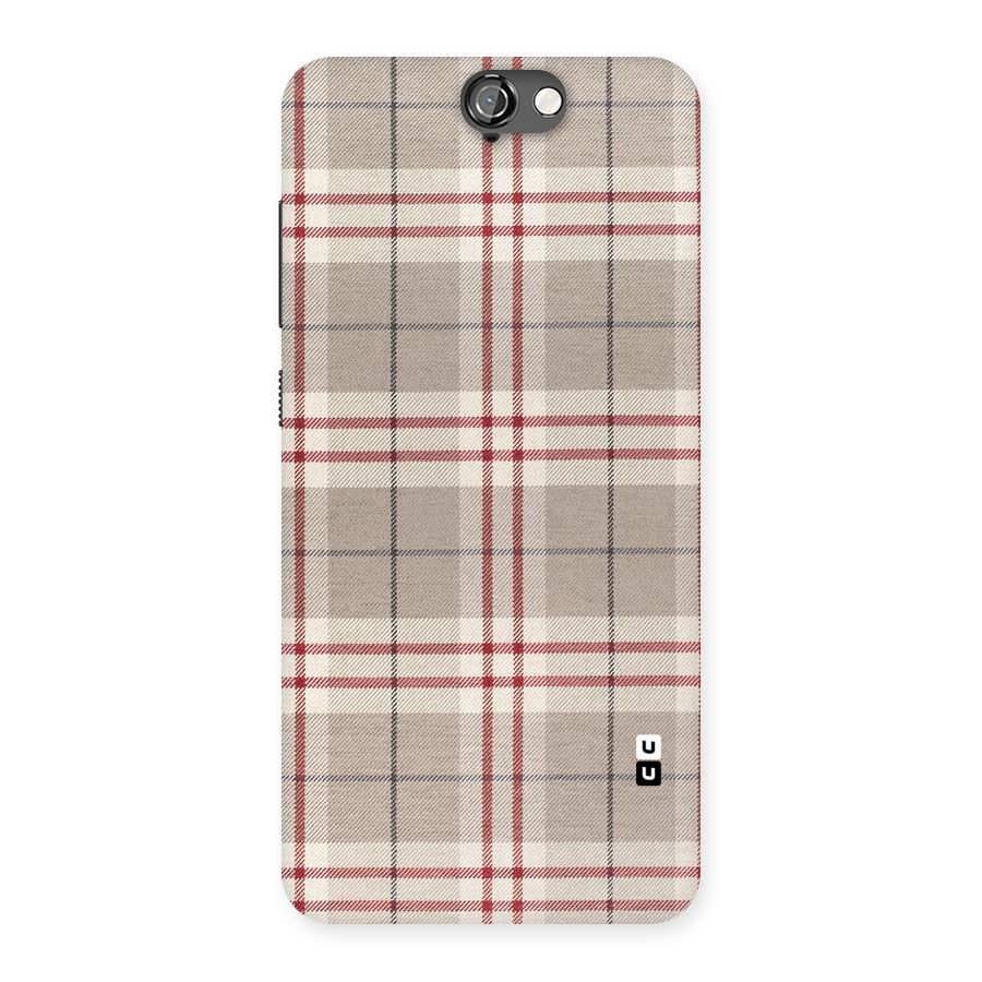 Beige Red Check Back Case for HTC One A9