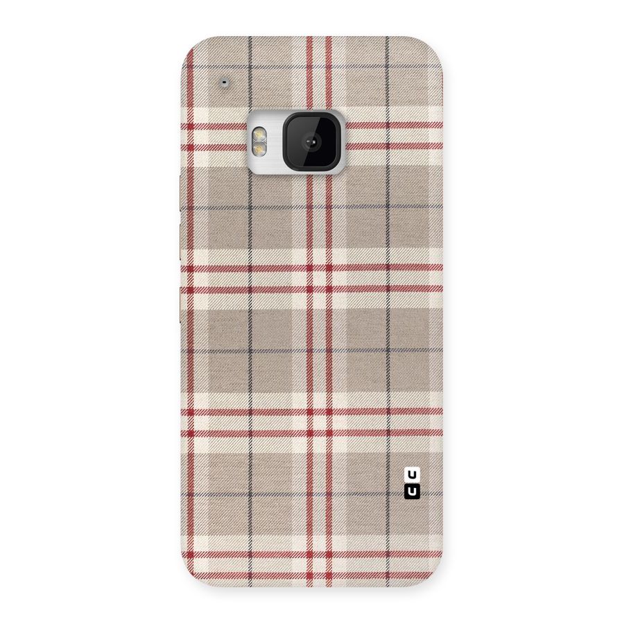 Beige Red Check Back Case for HTC One M9