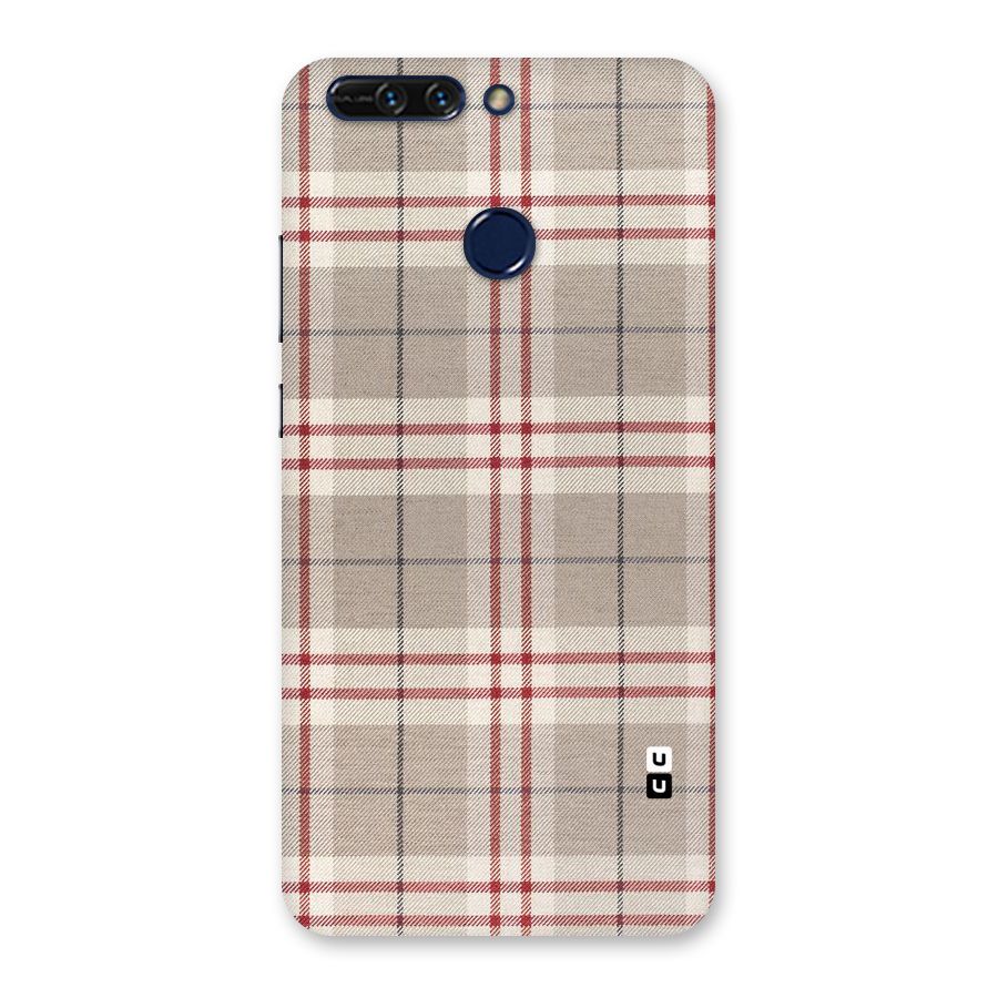 Beige Red Check Back Case for Honor 8 Pro