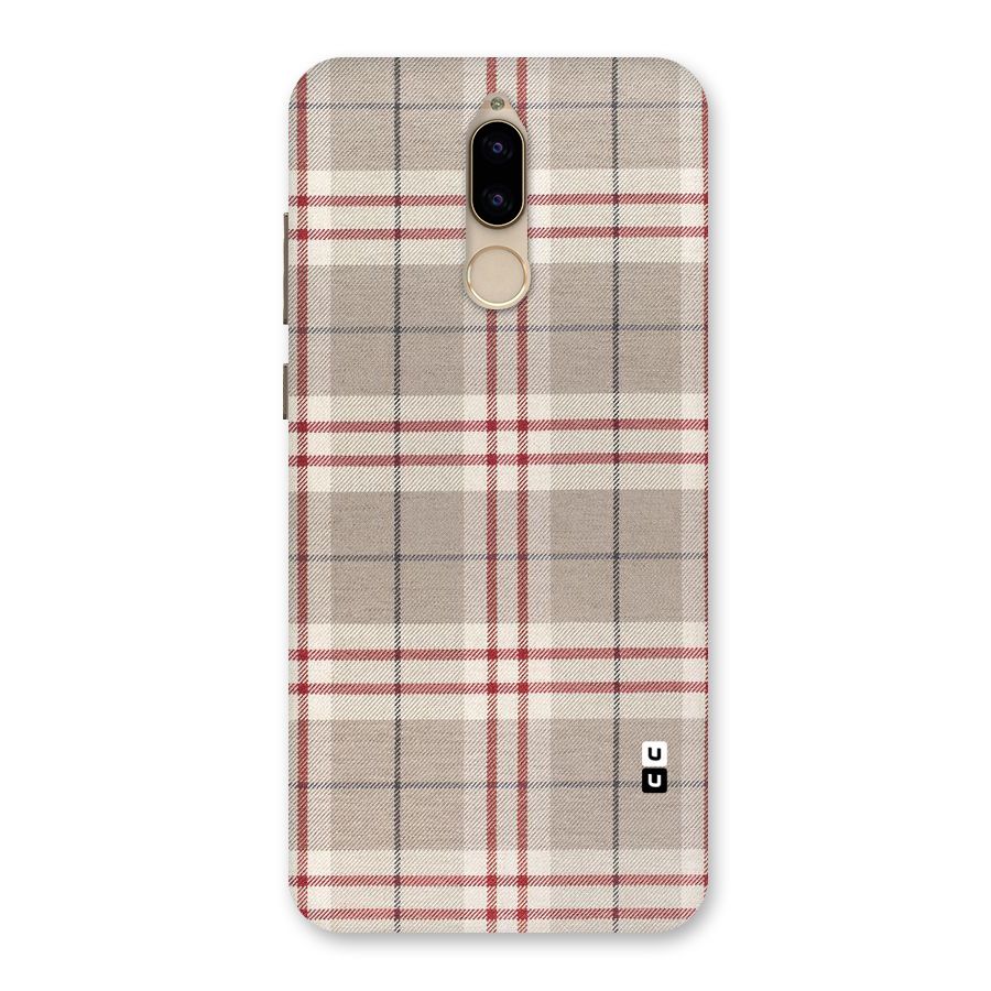 Beige Red Check Back Case for Honor 9i