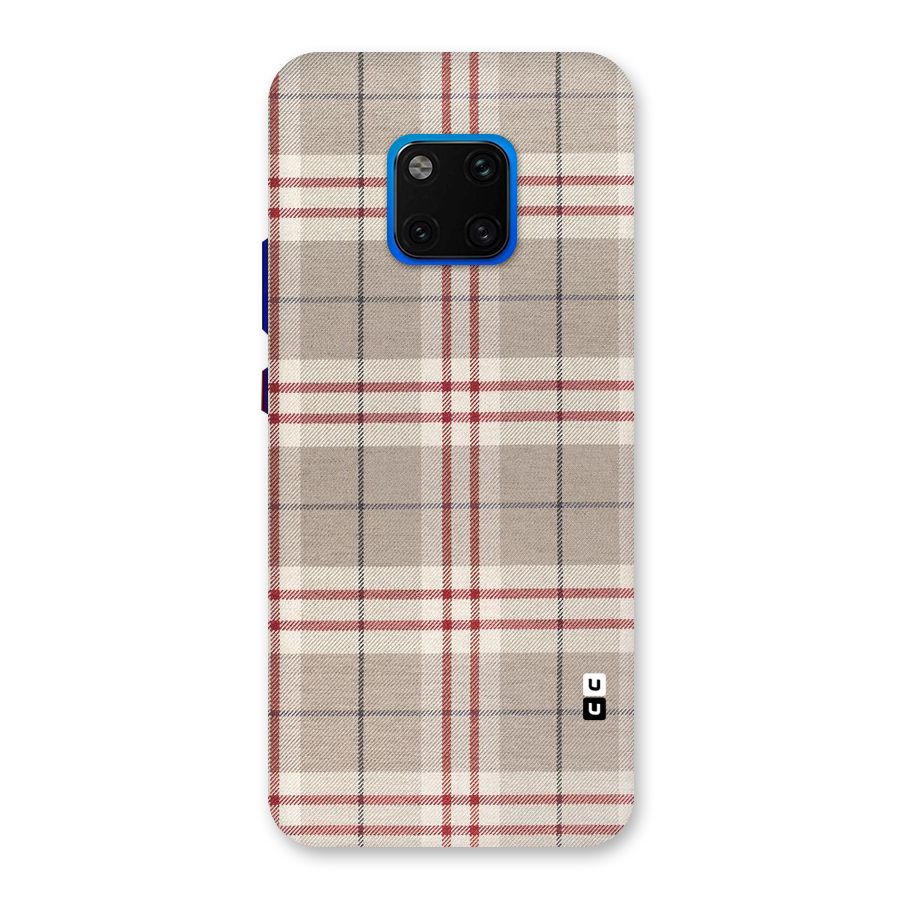 Beige Red Check Back Case for Huawei Mate 20 Pro
